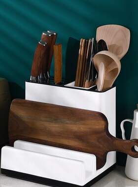 厨房家用刀架筷子铲子勺子菜板锅盖刀具案板架套装多功能刀座架子