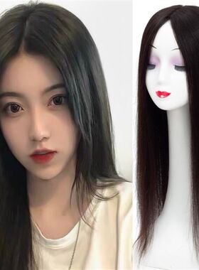 递针假发片头顶补发女真发增发量隐形无痕遮盖头发稀少盖白发长发