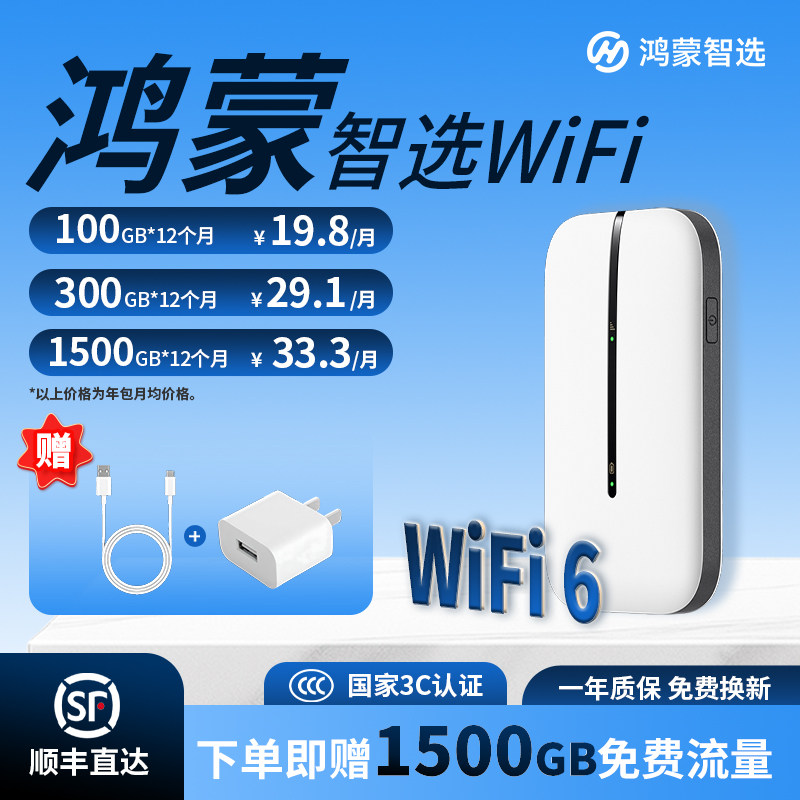 鸿蒙智选随身wifi6移动无线wifi2026新款高速网络热点车