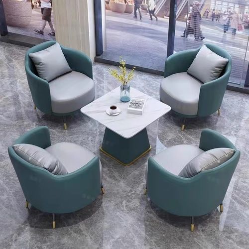 洽谈桌椅组合售楼处洽谈桌u椅商务接待休息区轻奢办公室洽谈桌椅