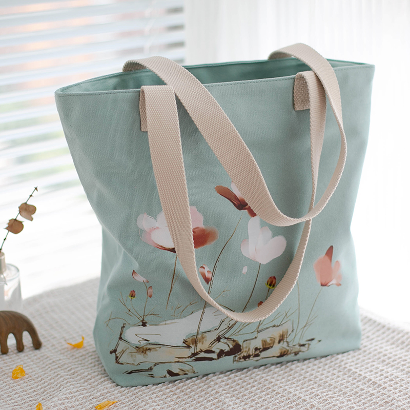 帆布包女2023k新款夏季休闲民族风女士布袋大容量妈咪手提单肩布