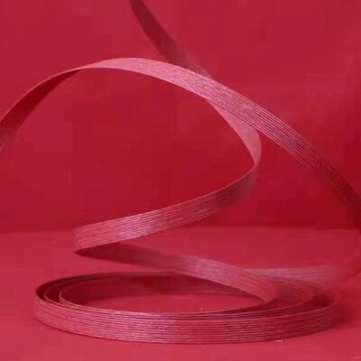 新年年宵花装饰带硬丝带架构线条空气感仿竹片花艺插花设计纸带