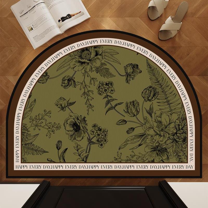 采购产品环丝绒半圆形地垫入口门垫耐污门垫中世纪高端家居垫美国