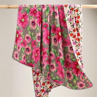 绵绸盖毯毛巾被空调夏凉毯子夏季 棉绸被办公室午睡夏凉被 单人薄款