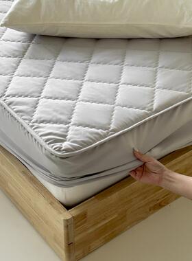 夹棉床笠床垫灰色保护套全棉席梦思褥子套隔尿垫全包防尘1.5m1.8
