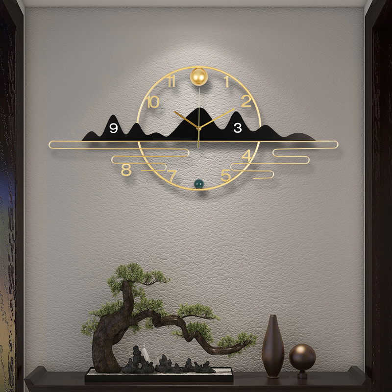 挂钟客厅钟表家用时尚背景墙装饰A时钟现代简约创意网红横款石英