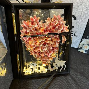 圣诞告白爱心有钱花现金小鹿礼盒520心形情人节道歉手提生日礼物