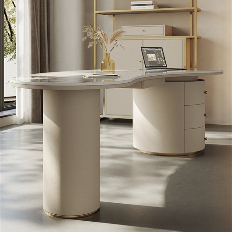 医美咨询桌接待洽k谈美容院办公桌家用现代简约网红轻奢岩板书桌