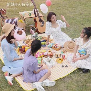 野餐垫防潮垫加厚露营户外地垫便携防水草坪野炊垫子春游沙滩垫子