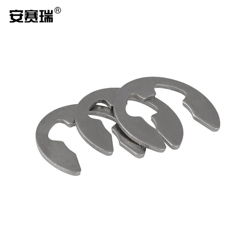 安赛瑞不锈钢开i口挡圈(1000个装)E型扣E形圈外卡开口挡圈卡簧卡