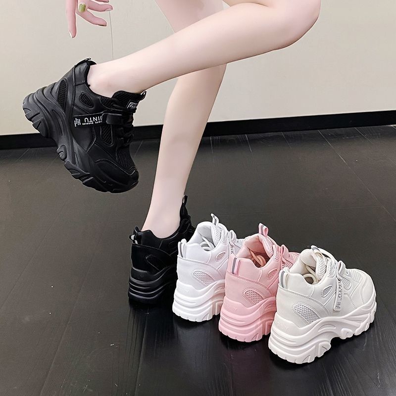 28-33小码老爹鞋女显脚小2023春秋新款内增高女鞋厚底松糕运动鞋