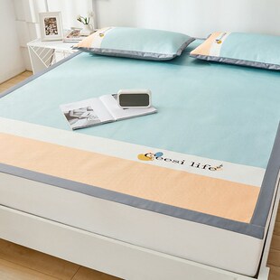 2025新款 女孩席子家用夏天可水洗儿童 高级冰丝凉席藤席三件套夏季