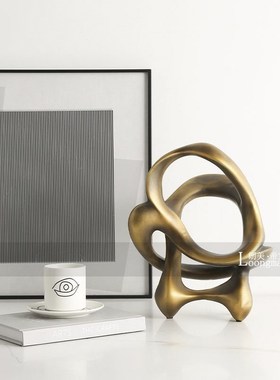 简约现代艺术雕塑装饰品酒店客厅玄关书房电视柜轻奢软装家居摆件