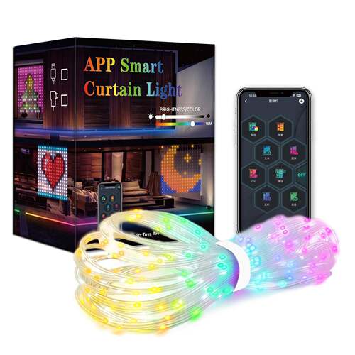 智能APP点控皮线灯串LED户外露营防水10米100灯USB直插灯可调光