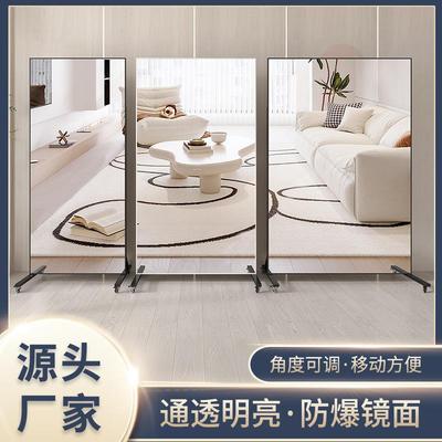 可移动舞蹈镜子超大全身镜家用穿衣跳舞瑜伽健身舞蹈室落地全身镜