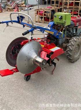 柴油大功率水渠开沟筑埂一次成型机手扶式草莓大姜种植起垄机