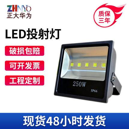 led投光灯10W50W100W200W正方形新型投光灯园林灯泛光灯隧道灯