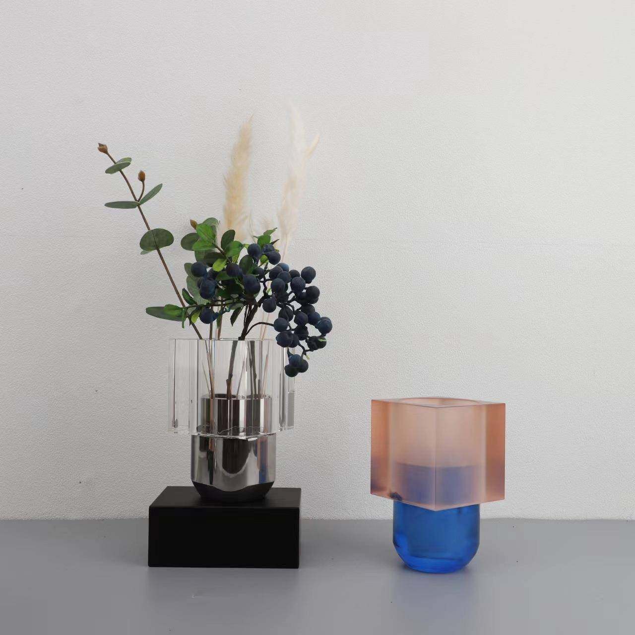 现代简约创意白水晶花插干花瓶家居艺术花器装饰品客厅餐厅摆件,清洗/食品/商业设备,风口/风叶/风机配件,淘宝优惠券,粉丝福利购,淘宝优惠卷