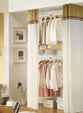 A9L顶天立地衣架落地卧室开放式简易衣帽间置物架子衣柜衣帽