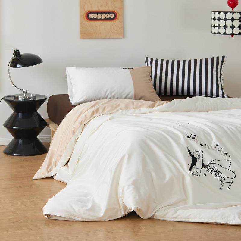 现代简约风A类全棉四件套熊猫先生数码印花儿童卡通床单式套件,清洗/食品/商业设备,风口/风叶/风机配件,淘宝优惠券,粉丝福利购,淘宝优惠卷