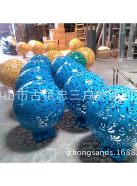 生产梅兰竹菊花柱头灯400直径球形草坪灯激光割花型号LED菊花灯