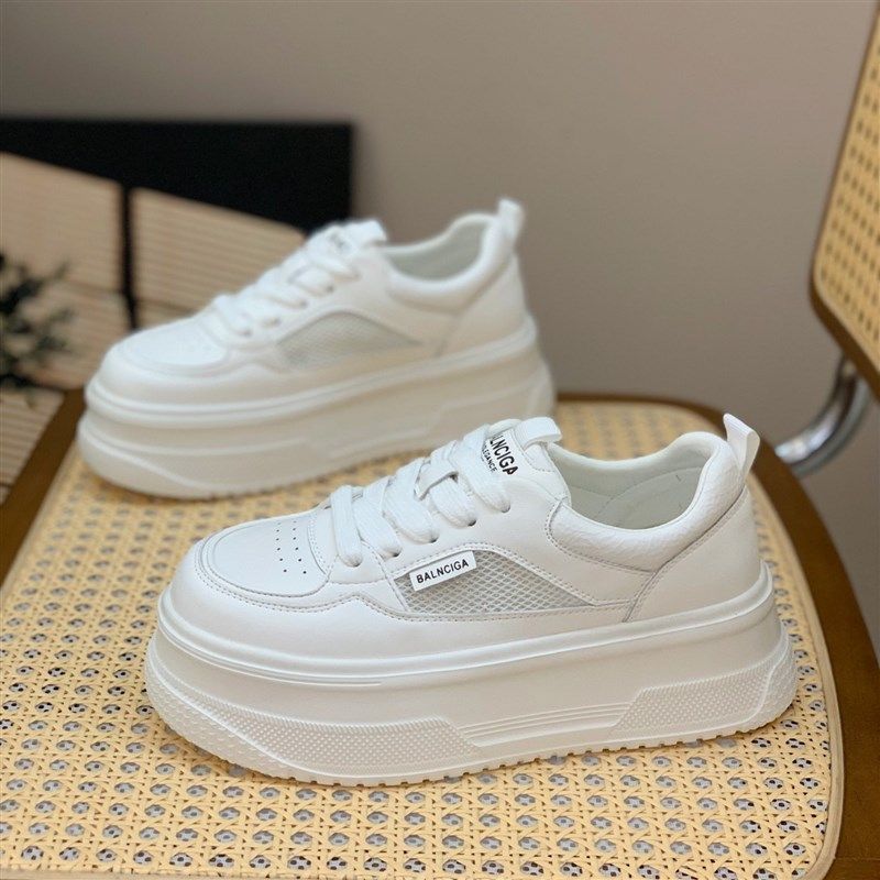 真皮增高厚底小白鞋女2025夏季新款百搭舒适单网透气轻便休闲板鞋,女鞋,时尚休闲鞋,淘宝优惠券,粉丝福利购,淘宝优惠卷