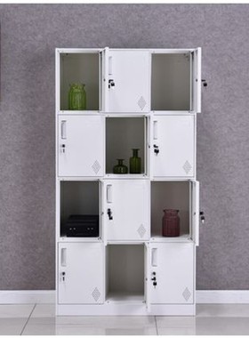 十二门更衣柜 白色窄边款 12门置物柜存包柜可定制 510170寄存柜