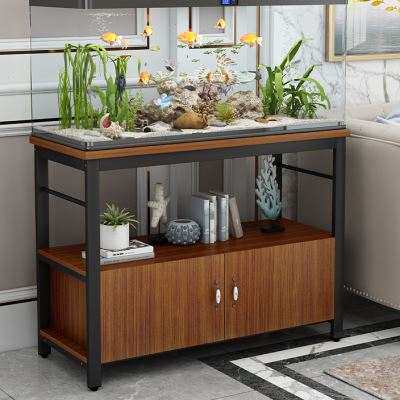 家用鱼缸柜简易鱼缸架金属客厅鱼缸底柜水族箱定做小型鱼缸底座柜