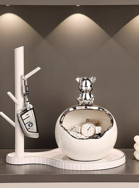 入户进门口玄关放钥匙神器置物架收纳摆件轻奢鞋柜客厅装饰品