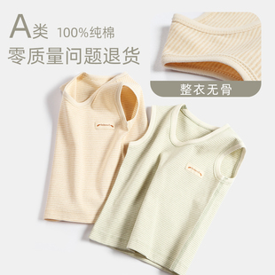 儿童背心内穿宝宝打底护肚子春男女纯棉保暖马甲新生婴儿背心秋冬