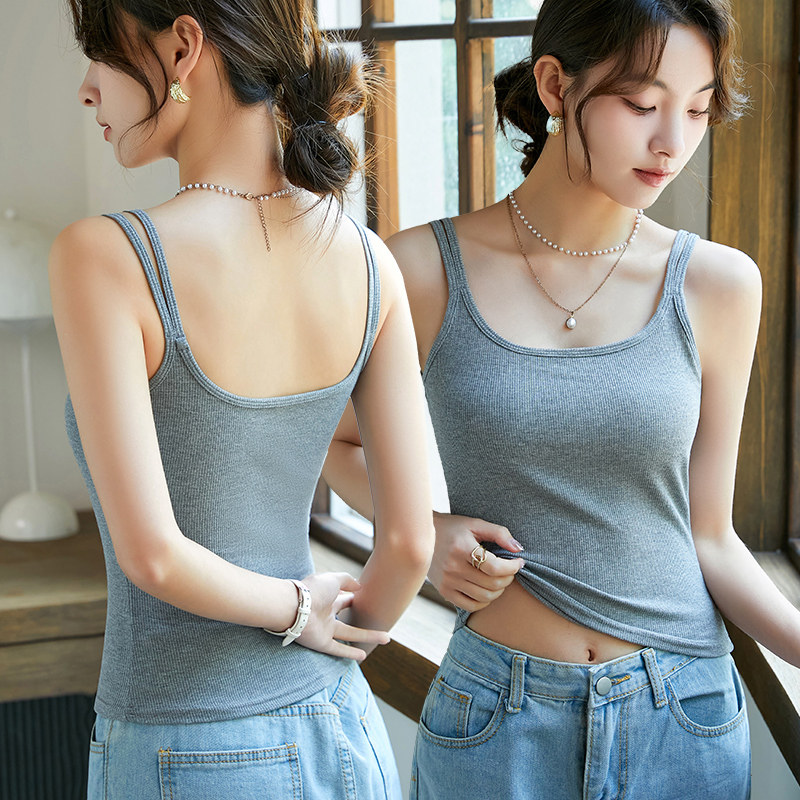 设计感2025新款网红爆款吊带背心女打底文胸一体带胸垫抹胸上衣夏,女装/女士精品,背心吊带,淘宝优惠券,粉丝福利购,淘宝优惠卷