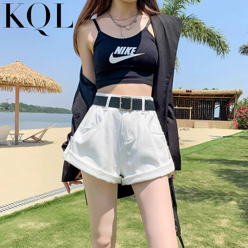 白色高腰牛仔短裤女夏季薄款2024年新款宽松显瘦卷边阔腿a字热裤,女装/女士精品,牛仔裤,淘宝优惠券,粉丝福利购,淘宝优惠卷