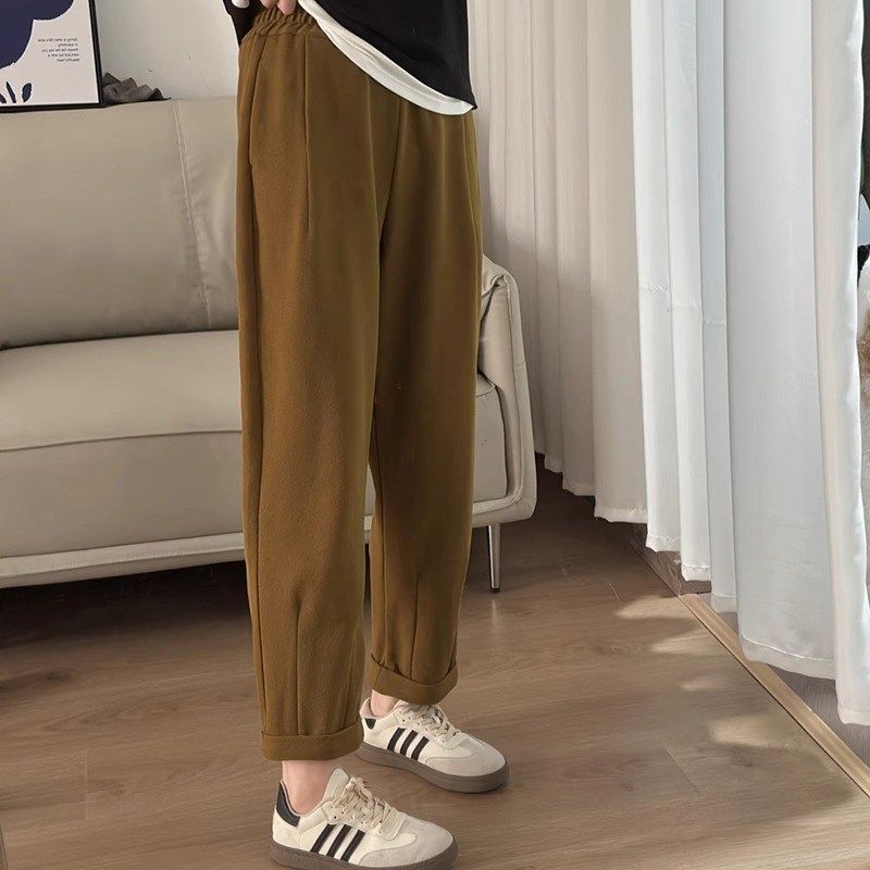 大码女装加绒加厚直筒哈伦休闲裤显瘦胖妹妹mm梨形身材阔腿老爹裤,女装/女士精品,大码裤装,淘宝优惠券,粉丝福利购,淘宝优惠卷