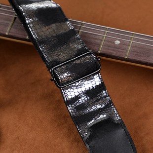 炫酷银光闪闪通用吉他背带电吉他肩带贝斯民谣木吉他背带5cm