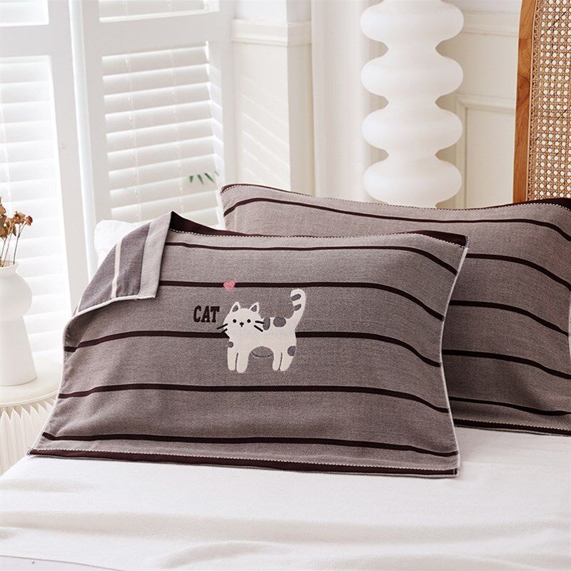 2024新款枕巾棉质轻奢高级感结婚用的红色枕头巾婚庆高端纯棉单只