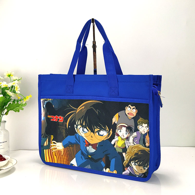 手拎书袋拉链文件袋手提袋帆布小学生用美术补学补习补课包中学生