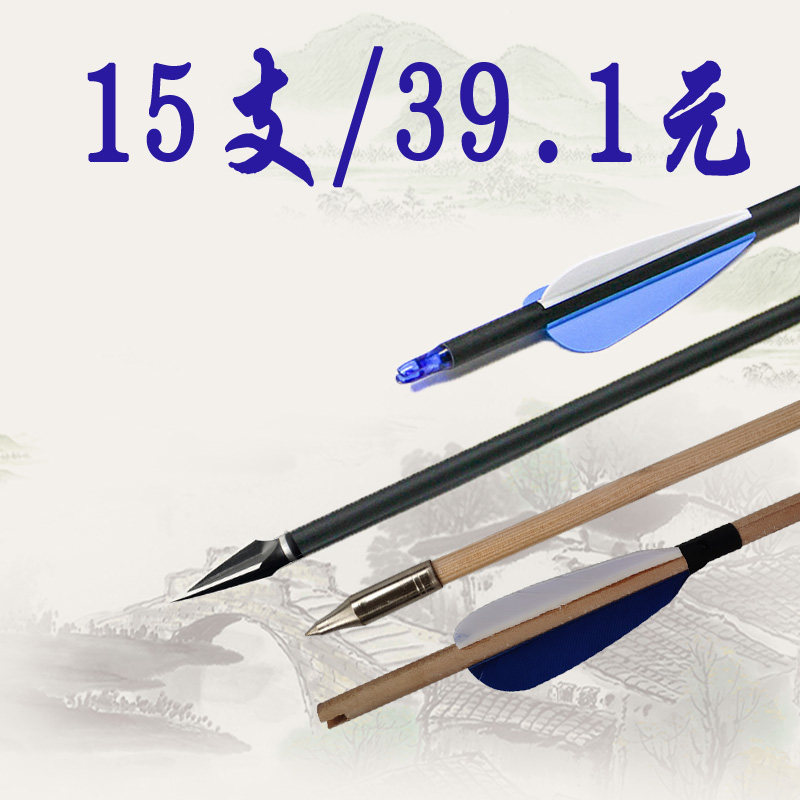 弓箭箭支15支套装玻纤混碳碳素箭真羽复合反曲传统直拉弓射箭练习,玩具/童车/益智/积木/模型,弹弓/飞镖/射击/射箭类,淘宝优惠券,粉丝福利购,淘宝优惠卷