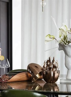 E-Pin 逸品家居软装摆件装饰样板房餐厅餐桌设计搭配花器餐具套装