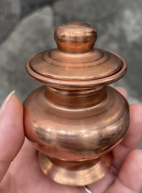 纯铜迷你小宝瓶紫铜宝瓶墨水瓶 颜料瓶 大号尖顶3号带螺纹