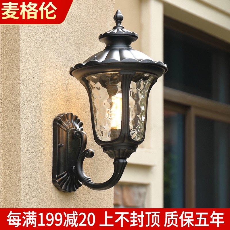 户外壁灯防水欧式别墅仿古花园过道庭院灯露台灯室外墙壁灯led