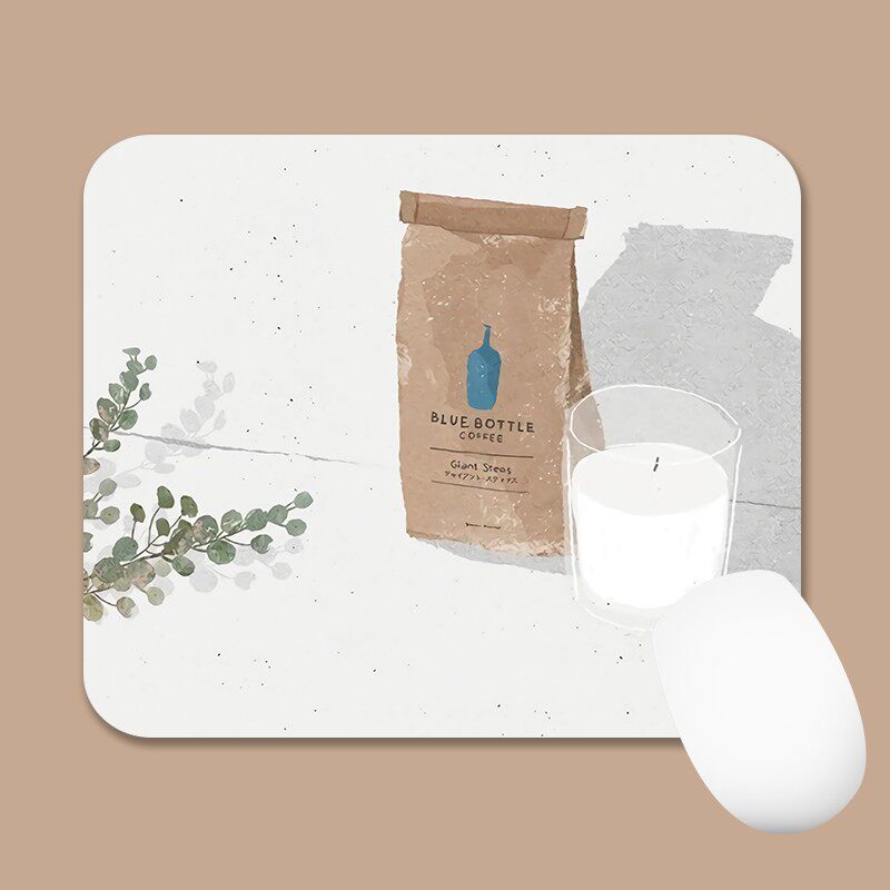 鼠标垫简约小号优雅文静下午茶办公游戏胶垫桌垫鼠标垫加厚电脑