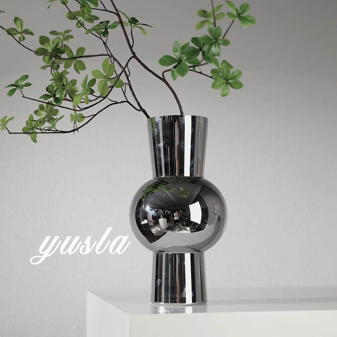简约电镀玻璃客厅餐厅桌面茶几柜插花器干花瓶摆件样板房软装饰品,清洗/食品/商业设备,风口/风叶/风机配件,淘宝优惠券,粉丝福利购,淘宝优惠卷