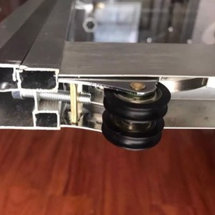 老式推拉门浴室玻璃移门衣柜门27mm并排轮轮子门隔断铝合金凸轮