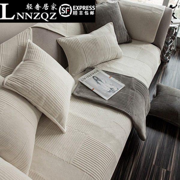 北欧简约冬季沙发垫防滑沙发套罩毛绒坐垫冬款盖布四季通用垫子,居家布艺,沙发垫,淘宝优惠券,粉丝福利购,淘宝优惠卷