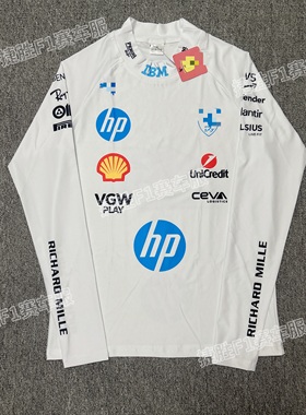 2025F1发拉力车队白色打底衫紧身款乐扣同款内搭长袖舒适涤纶贴肤