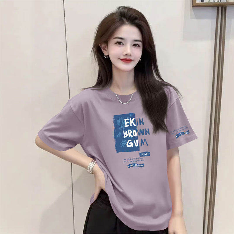 时尚休闲ins潮流纯棉短袖t恤女
