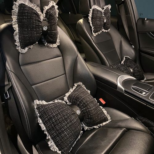 汽车枕头车载护颈枕可爱车用靠枕抱枕网红车内腰靠一对脖枕靠背垫