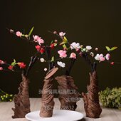 装 饰花草创意盘饰老木风化木花插酒店拼盘寿司花 饰花意境菜摆盘装