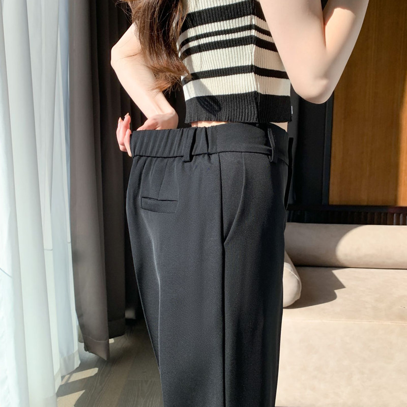 黑色西装裤女夏季小个子