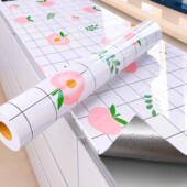 厨房防油贴纸防火耐高温墙贴防水防潮橱柜瓷砖墙纸自粘铝箔纸贴膜